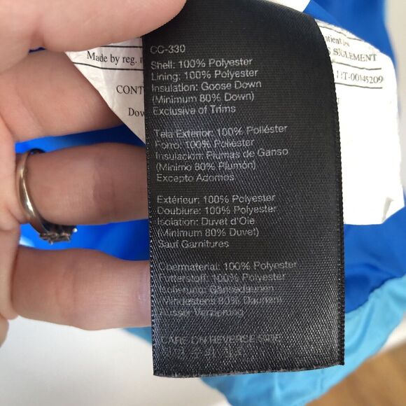 Marmot Jacket Womens Medium 650 Down Fill Puffer Coat Blue Full Zip Mock Neck - Picture 11 of 15